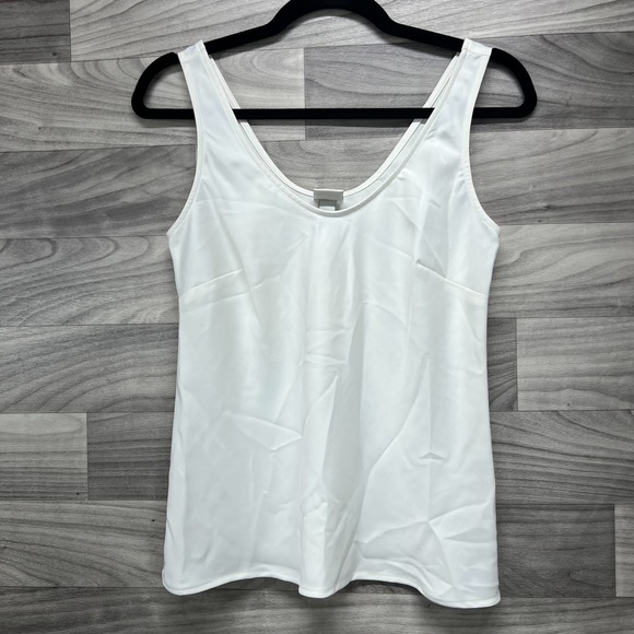 A New Day Tank Top Women's Size XS Ivory Scoop Neck Casual Sleeveless Pullover - Picture 7 of 11